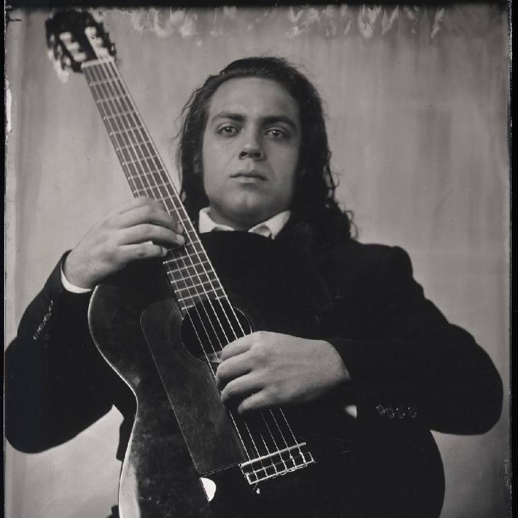 Union Soldier with his guitar. 1887